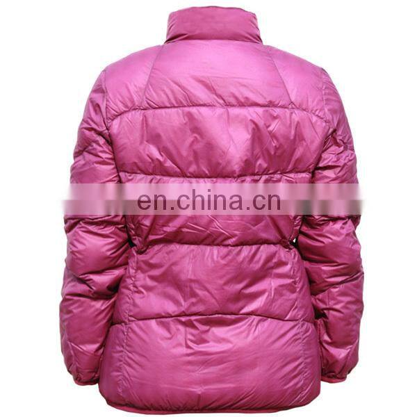 Women duck down jacket with 80% duck down and 20% duck feather