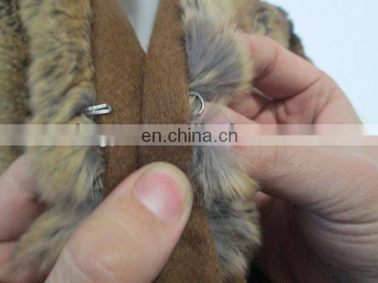 Top quality dyed Rex rabbit fur scarf