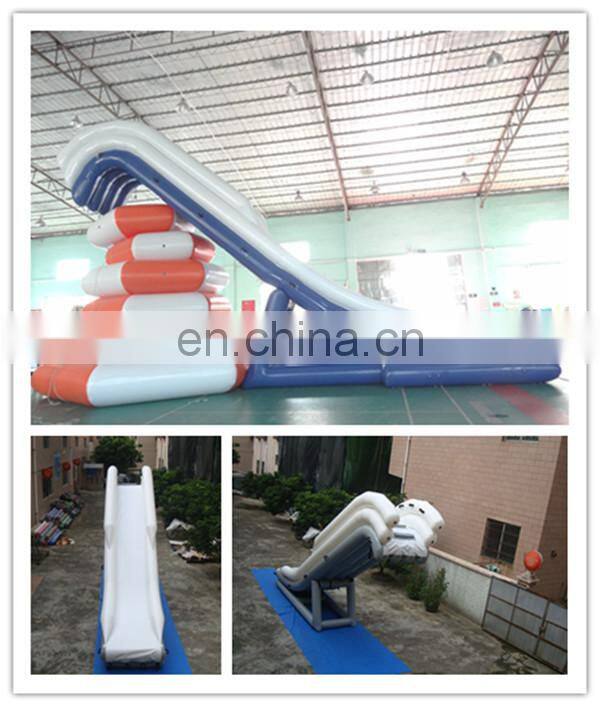 New Inflatable Water Curved Yachts Slides / Boat Slide For Sale