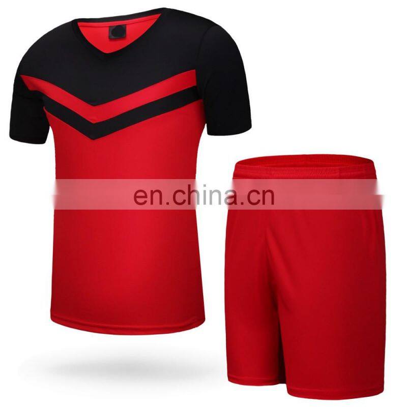 New design sublimated soccer uniforms boy red black blue white soccer uniforms design