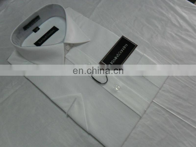 New Fashion White Color 100%Cotton Men Dress business Short Sleeves Shirts FYST06-L