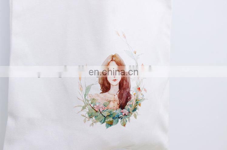 Wholesale UK Women Popular White Black Canvas Tote Bag