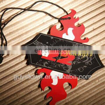 custom private design brand printing paper hang tag for clothing