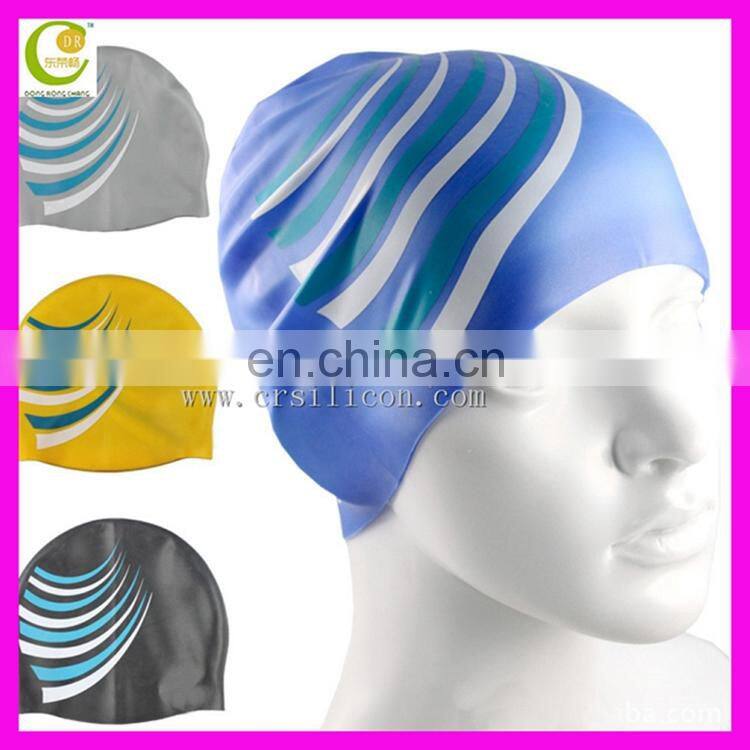Silicone Rubber Children Swimming Cap Adult Men Women Waterproof Swim Caps