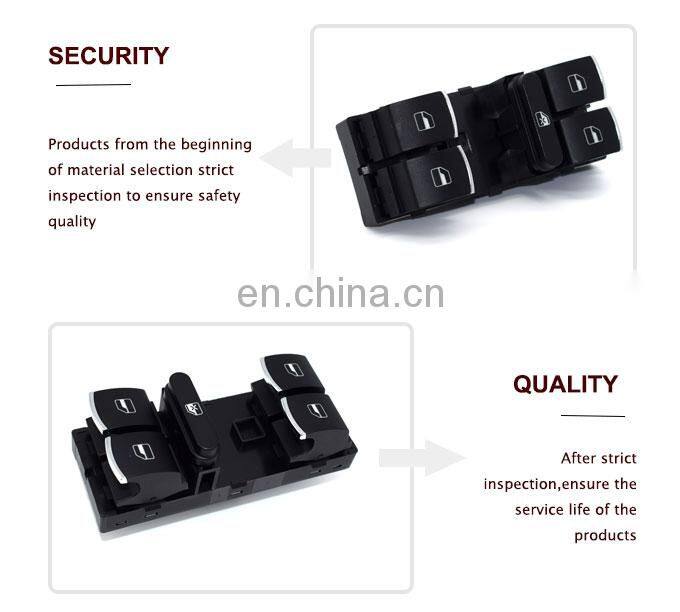 5ND959857 Chrome Master Window Switch 10pin For VW Touran Tiguan Passat