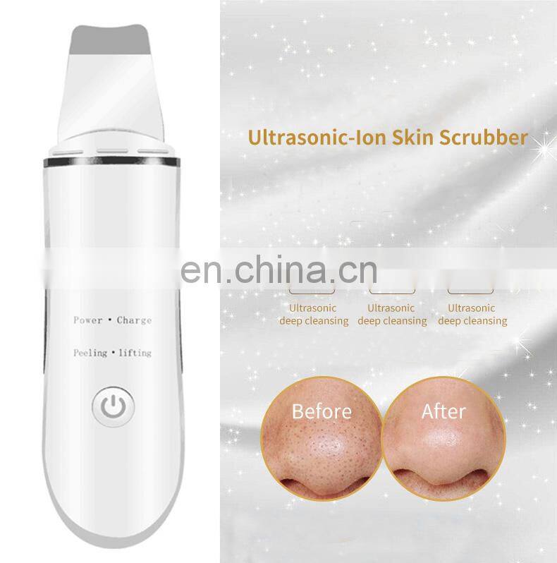 Hot sale ultrasonic machine facial blackhead removal scrubber cleanser