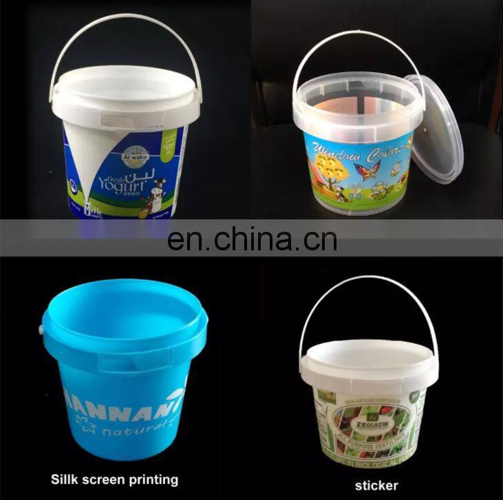 Food grade 1 gallon plastic bucket for ice cream sauce powder