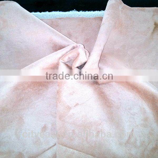 Suede Fabric Bonded With Lamb Velvet Fabric