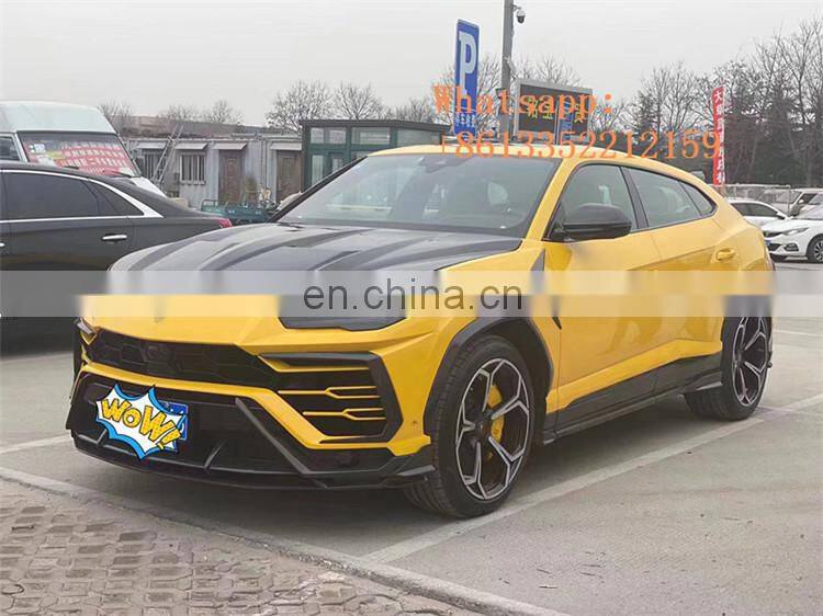 Urus dry carbon fiber material body kit fit for Urus 2018-2020year TC style front lip with canard hood mirror cover side skirt