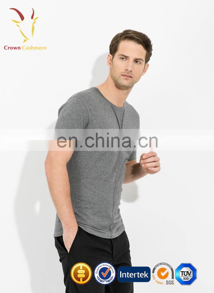 Men Round Neck Short Sleeve Cashmere Sweater Short Sleeve Cashmere Shirt
