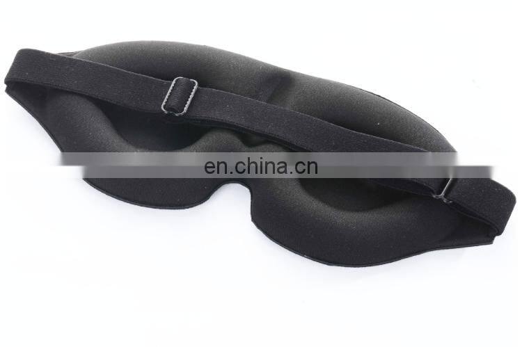High Quality Whosale Custom Upgraded 100% Black Blackout 3D Eye Sleep Mask with Memory Foam