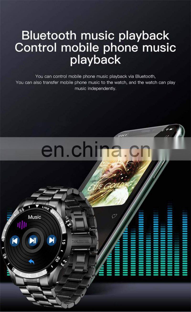 Lige BW0189 2021 New Brand Intelligent Watches Music Functional Sport Smart Watch Lige