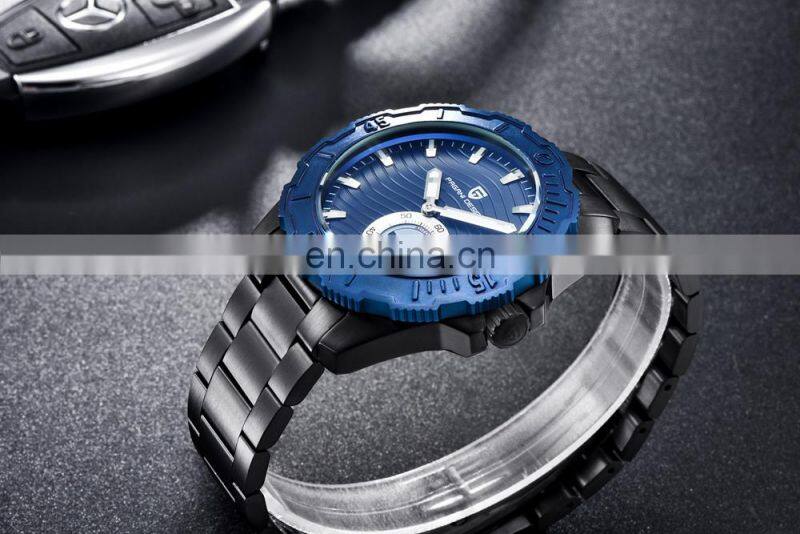 PAGANI DESIGN 1636 Men's Fashion&Casual Quartz Watch Stainless Steel Band Auto Date