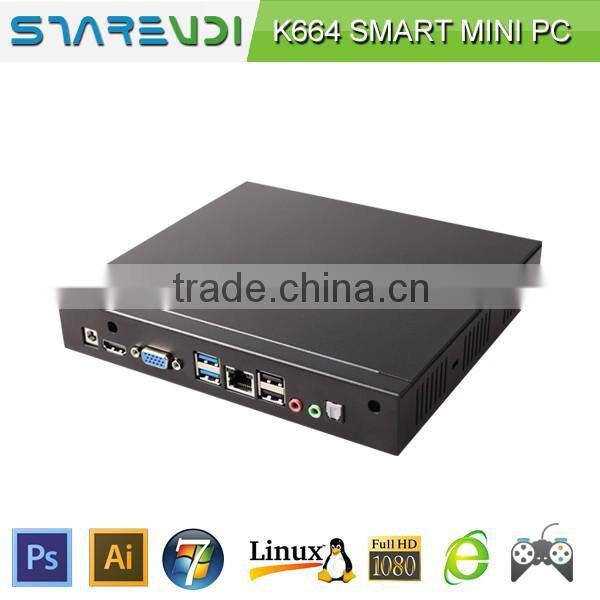 energy-efficient industrial computer mini itx K664 built-in Pentium J2900 2.41G-2.66G CPU 2GB RAM 16GB SSD linux os
