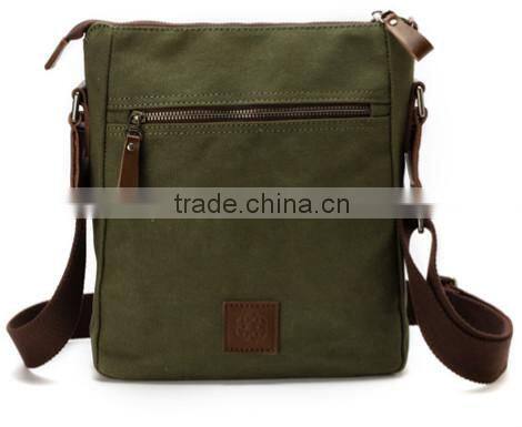 fashion men canvas shoulder messenger bag
