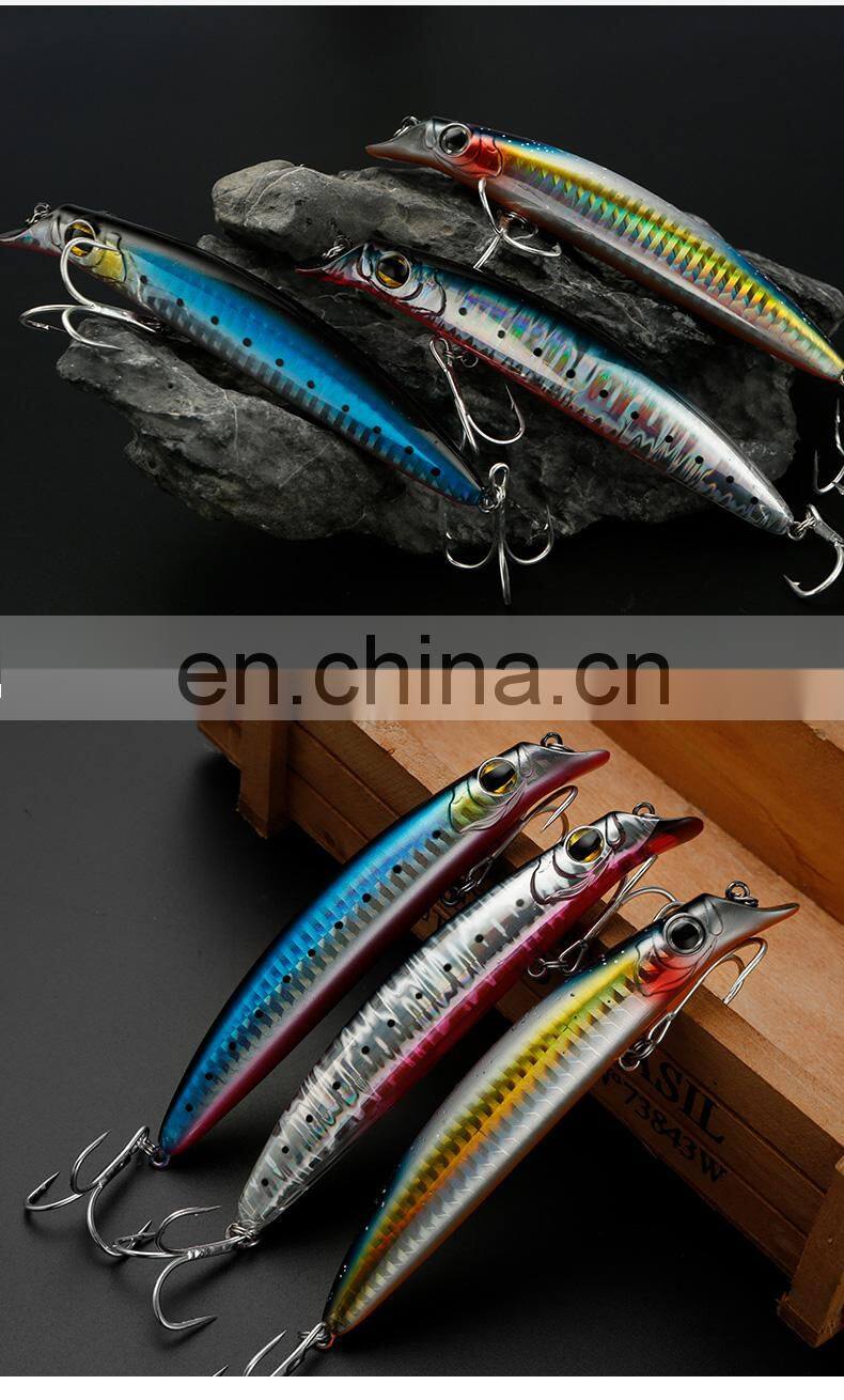 JOHNCOO 105mm 18.5g 3D Eyes Life-like Slow Sinking Minnow Lure Bass Fishing Lures