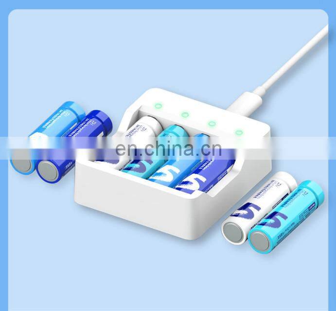 ZMI5 rechargeable lithium battery + charger set 1.5 constant voltage 2900MWh high energy cycle charging
