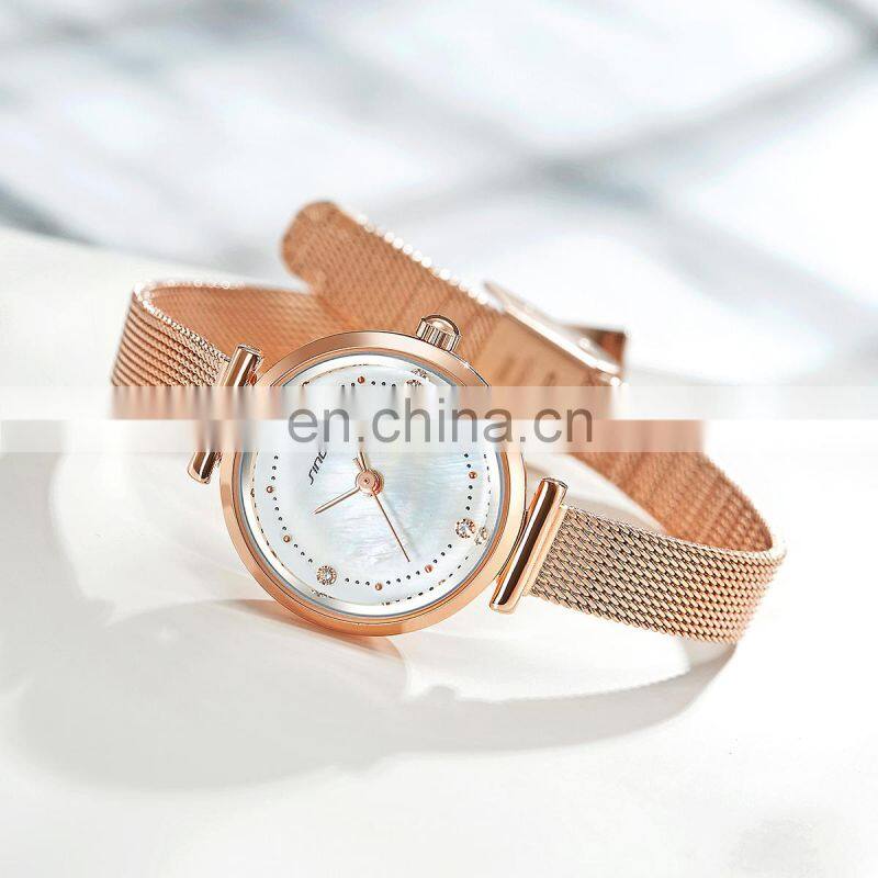 SINOBI Starry Sky Series Watch S9803L Women Gorgeous Wrist Watches Ultra Mesh Band Lady Handwatch 2021 Chic Watches