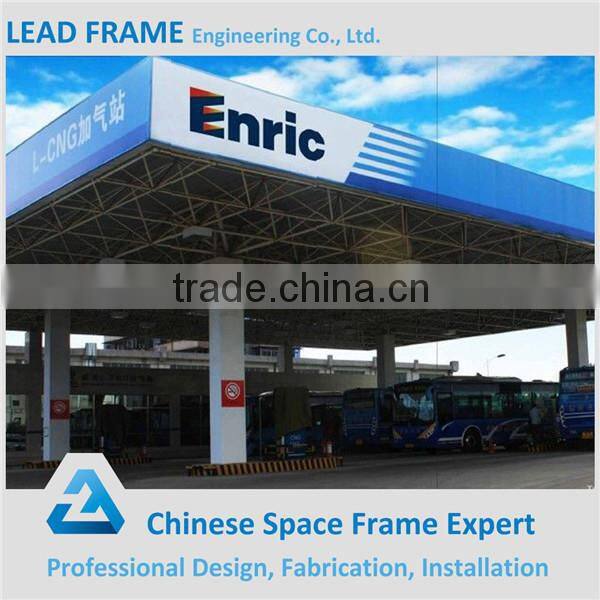 High quality steel space truss frame structure petrol station