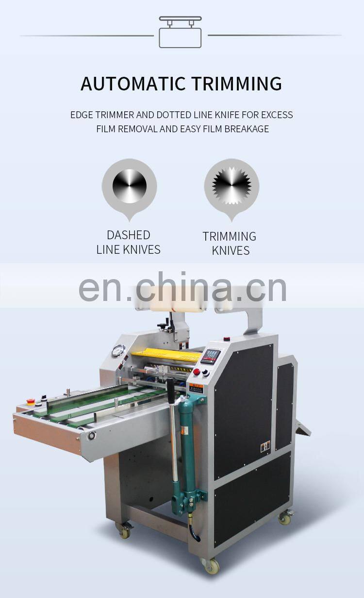 Top Quality Durable 110Mm Steel  Roller  Film Automatic Paper Laminating Machine