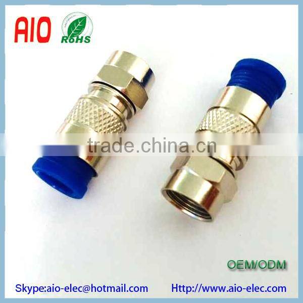 Springconnect F type compression connector male plug for RG6 Coaxial Cable like CX3
