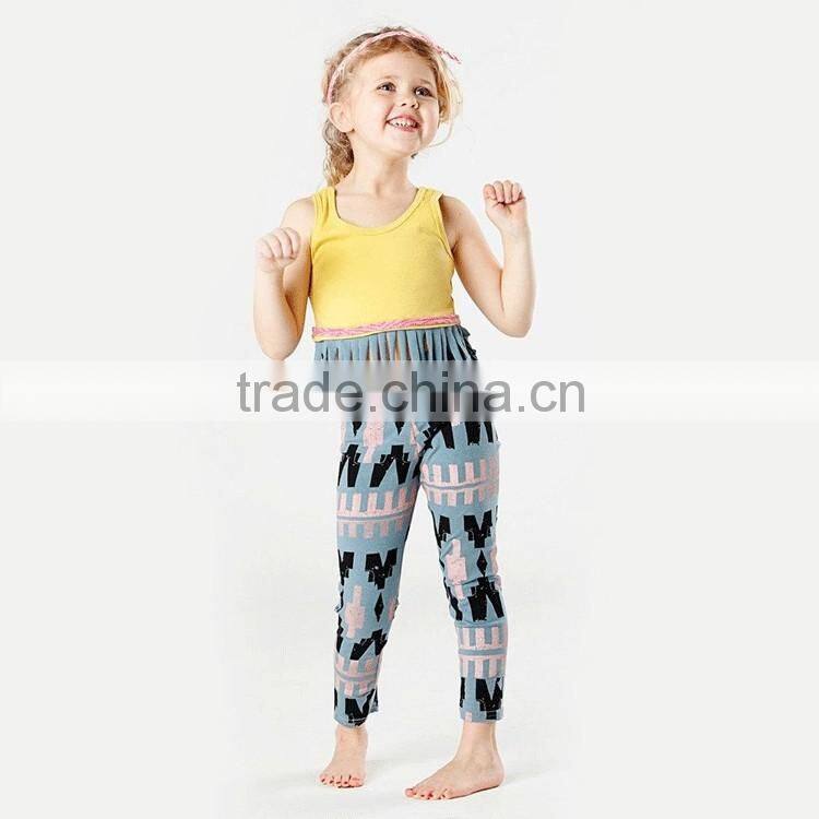 2016 New Summer Baby Girl Clothing Set Suit Fringed Sleeveless Pure Cotton Active Girl Sport Wear