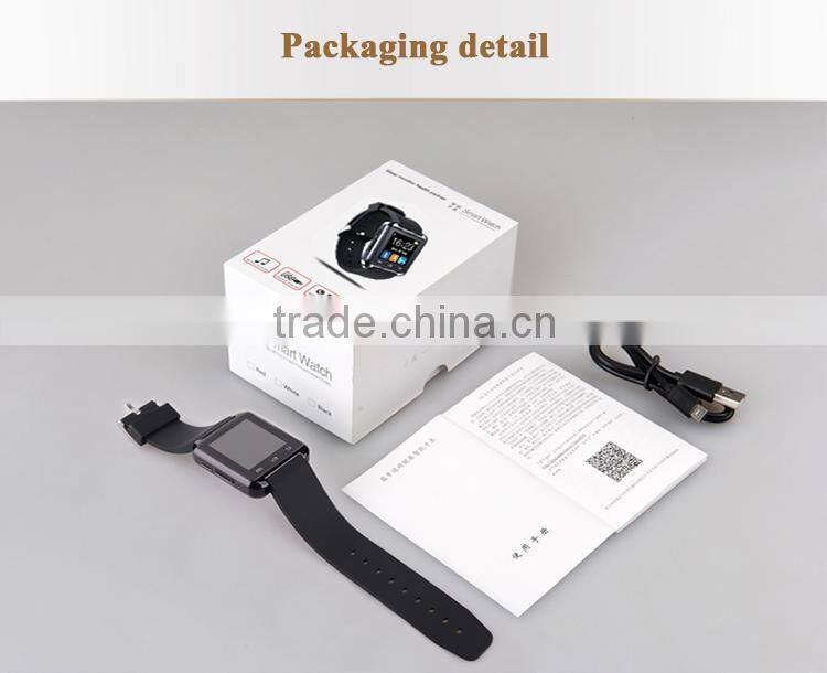 cheap promotion Wholesale Touch Screen Cheap Health Care Smart Watch U8 OEM Bluetooth For Android And IOS Wrist Watch
