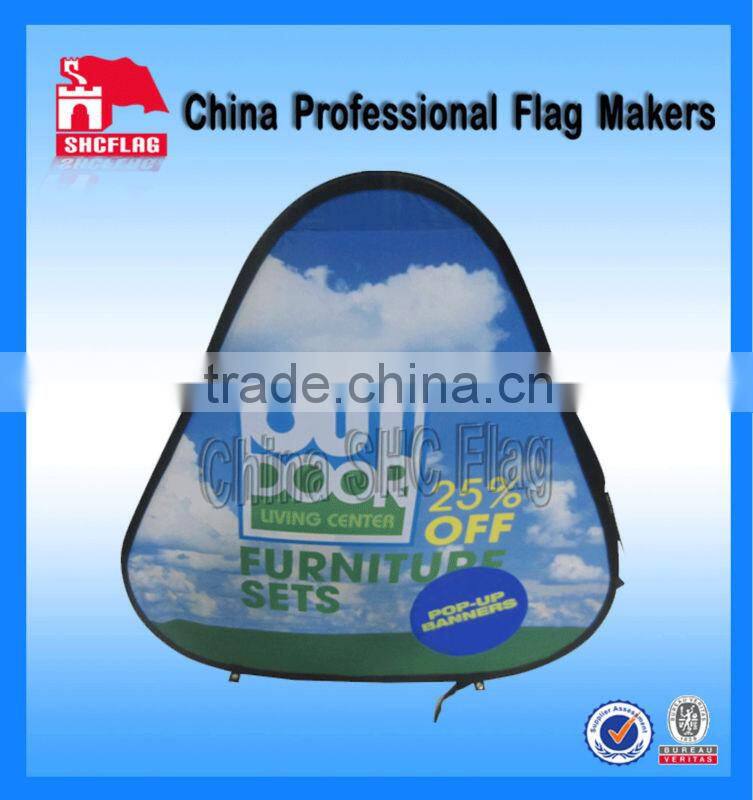 Many different shapes and sizes of pop up a frame banner