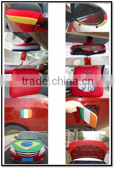 Customized fitted headrest covers for cars