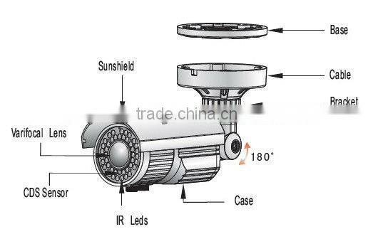 HP-630IR-N 630TVL 1/3" Sony SUPER HAD II CCD IR Bullet camera