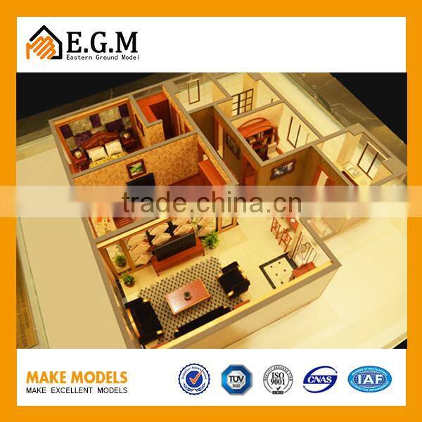 Exquisite House Type Scale Model for Sale with Nice Furniture