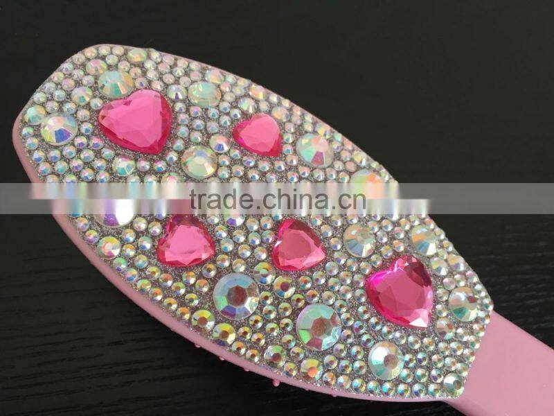 CRYSTAL AND HEART SEQUIN PINK PRINCESS HAIR BRUSH FULL SIZE CLAIRE'S!