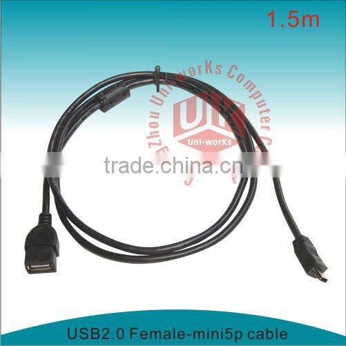 USB2.0 female to mini 5pin cable