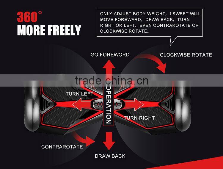 Bluetooth Music LED Lighting 2 Wheel Self Balancing Vehicle for Kids