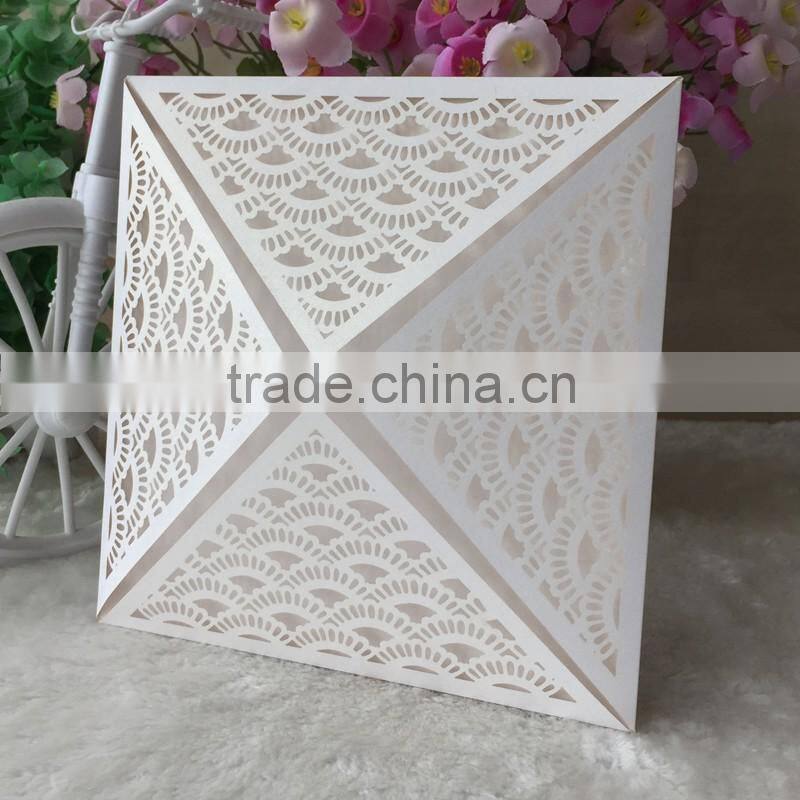 laser cut paper craft chinese papr cut blessing card Qj-20