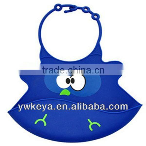 Latest design cartoon cute animal shape silicone wholesale baby bibs