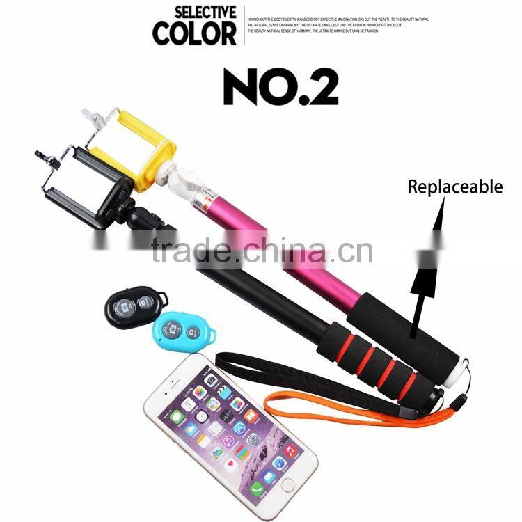 Bluetooth Monopod,colorful wireless monopod bluetooth selfie stick,Handheld Monopod Selfie Stick