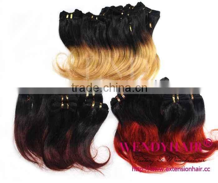 Perfect Constructed No Shedding Two Color Ombre Malaysian Wholesale Human Hair