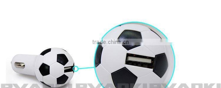 Hot sale new products mobile accessories mini brazil world cup unique of design football car charger