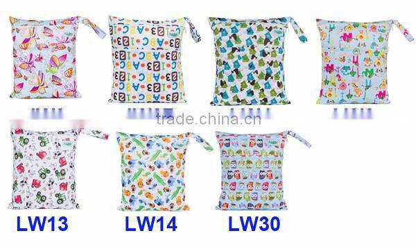 ananbaby pink baby cute diaper bags / personalized minky printed mini wet bags