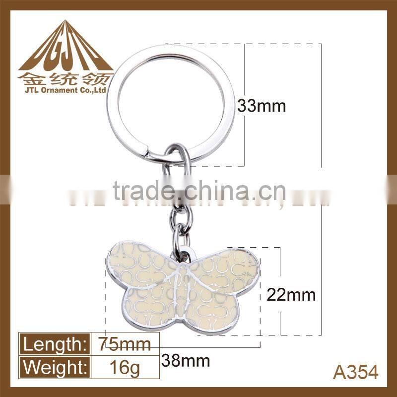 Fashion cheap metal butterfly keychain