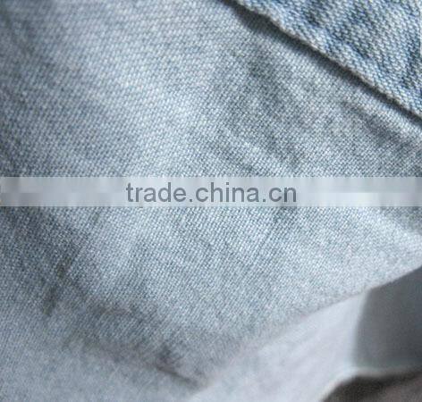 ladies cotton polo collar skirt solid color long sleeve jean blouse