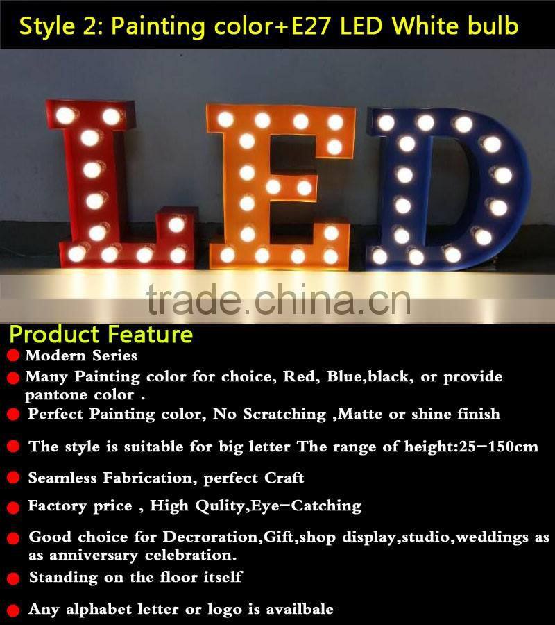 3d illuminated metal alphabet channel letter sign