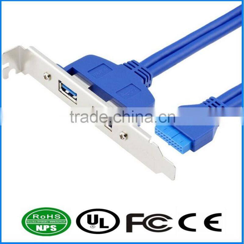 Dual USB3.0 AF To 20Pin Computer Front Panel Cable PC Case PCI Dam Board Cable