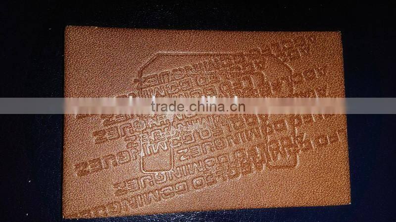 embossed debossed printed leather patch for sofa & shoes