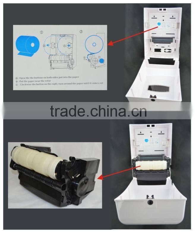 wholesale plastic toilet auto cut paper towel dispenser