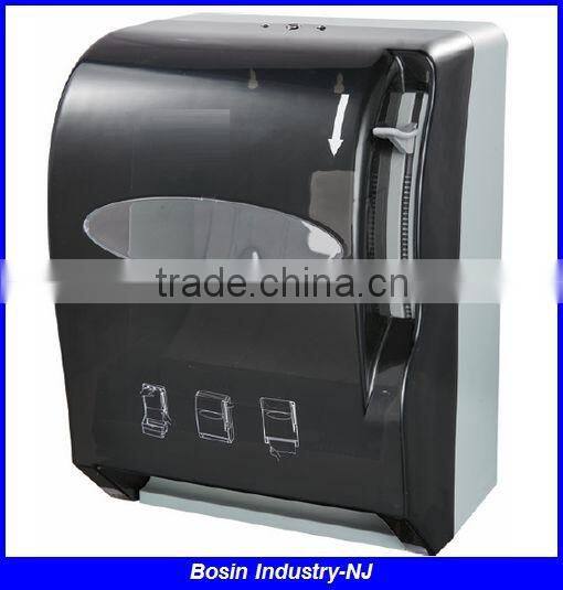 intelligent plastic jumbo roll bathroom auto cut paper dispenser