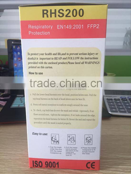 Disposable non woven cup shape N95 mask with valve