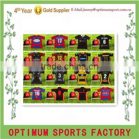 100% polyester Sublimation Custom Rugby Jerseys