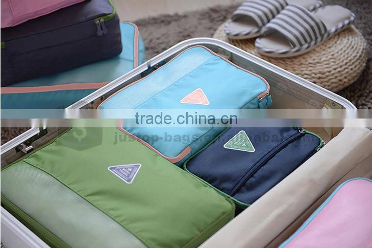 Justop New Arrival 4 in 1 Travel Organizer Bag For Clothes Storage Pouch Fashion Folding Toiletry Bags set